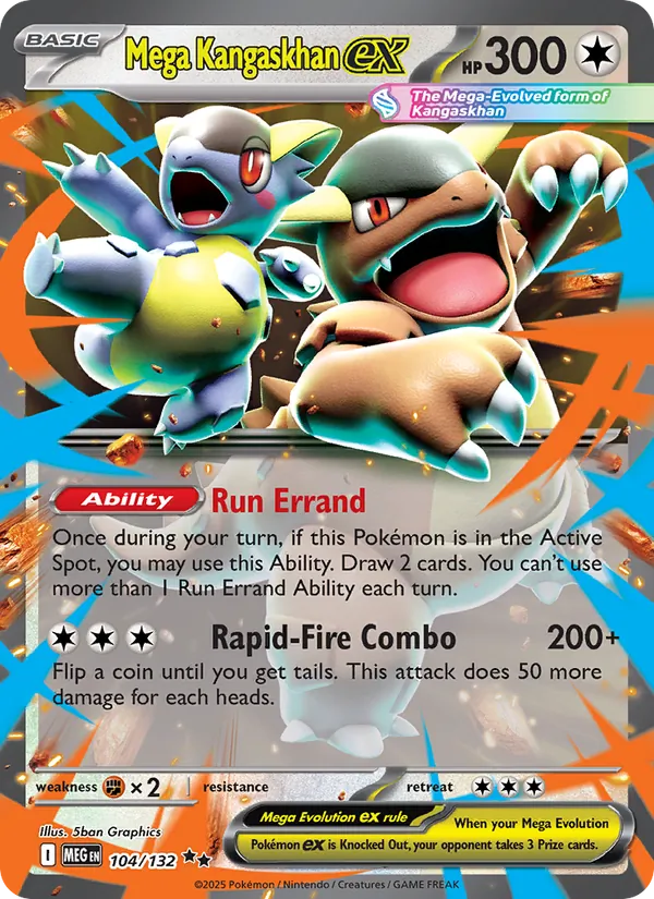 Carta Mega Kangaskhan ex, de la colección Mega Evolution
