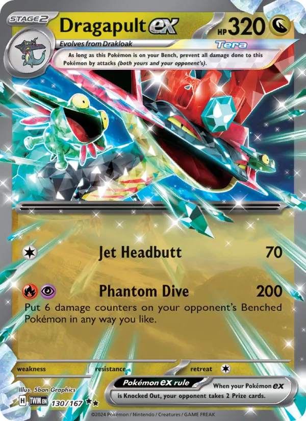 Carta Dragapult ex, de la colección Twilight Masquerade