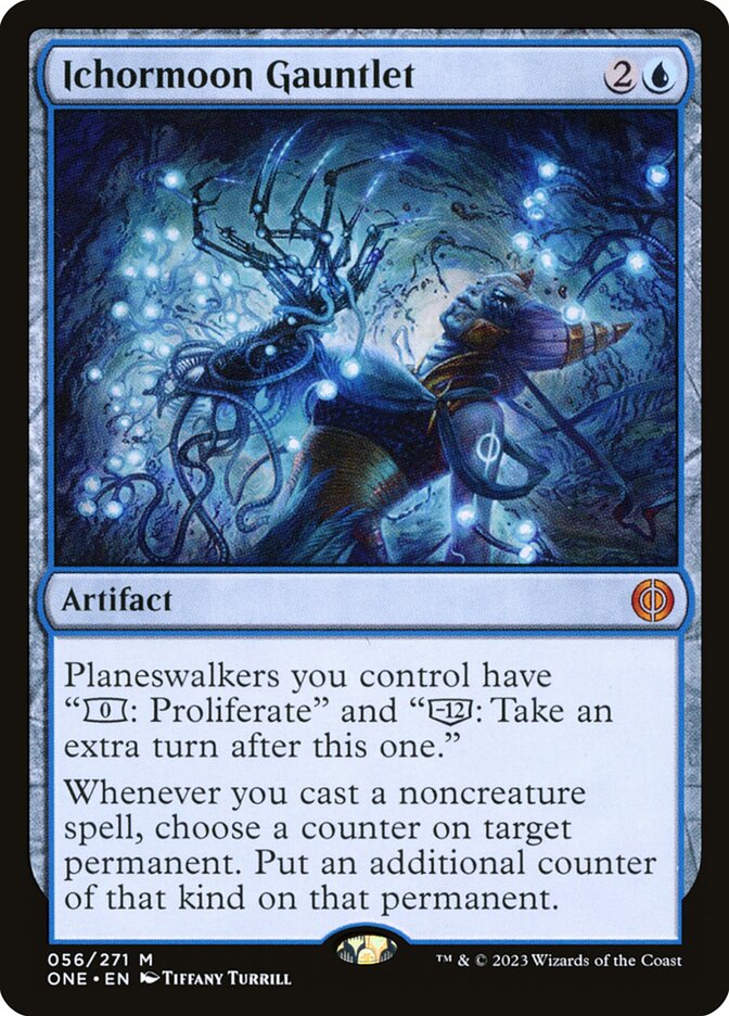 Ichormoon Gauntlet, a mythic card from Phyrexia: All Will Be One