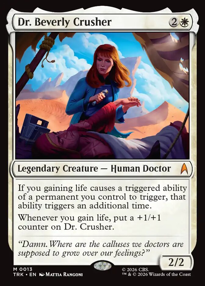 Carta Dr. Beverly Crusher, mítica blanca de la colección Star Trek de Magic