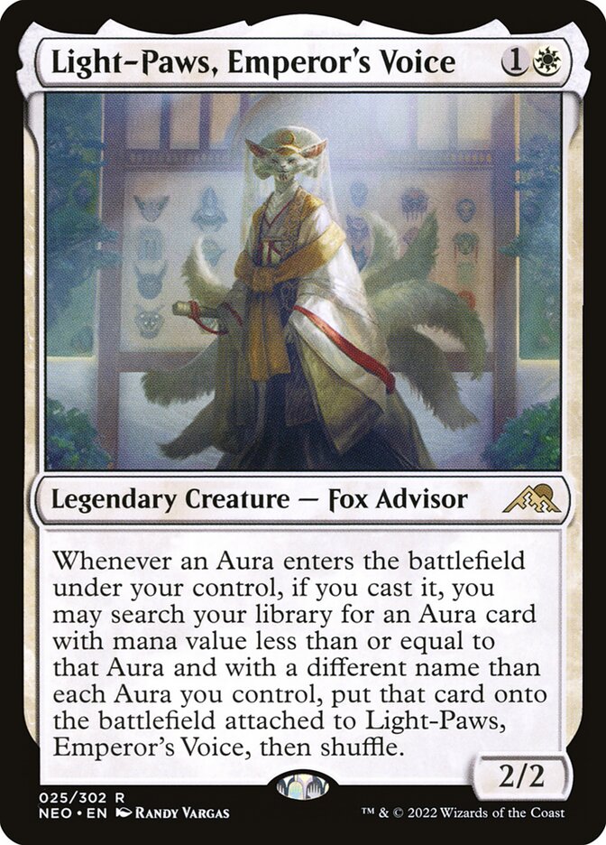 Light-Paws, Emperor's Voice card from Kamigawa: Neon Dynasty