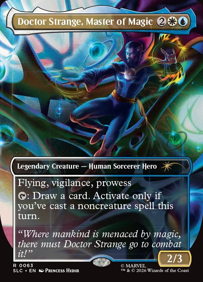 Carta Doctor Strange, Master of Magic, inédita do Secret Lair Countdown Kit da Marvel